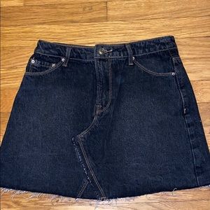 Brand New Black Mini Jean Skirt
